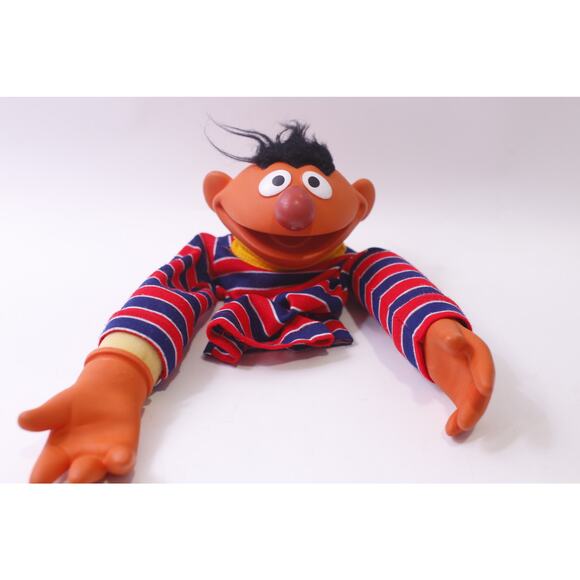 1970s Sesame Street, Ernie, Hand Puppet, Plastic Head and Hands, Storytelling, - Picture 1 of 5